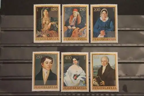 Jugoslawien, Gemälde,  6 Werte, komplett, MNH