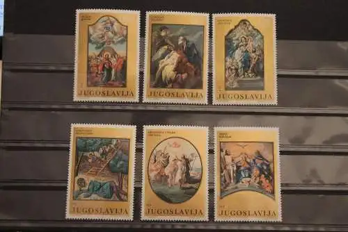 Jugoslawien, Gemälde Religiöse Motive,  6 Werte, komplett, MNH