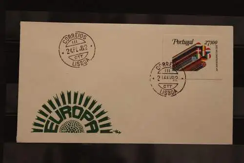 Portugal 1982, 25 Jahre EWG,  FDC mit ungezähnten Marken aus Ministerblatt, MiNr. 1556, gebraucht