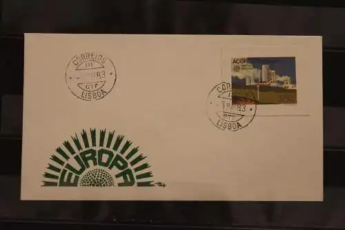 Portugal - Azoren  Europa CEPT 1983, FDC mit ungezähnten Marken aus Ministerblatt, MiNr. 356, gebraucht