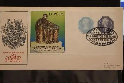 Großbritannien 1974, EUROPA-Vignette mit Ausstellungsstempel