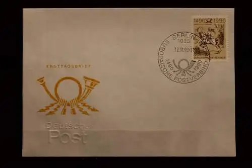 DDR; 500 Jahre Post; FDC, Stempel Ost-Berlin 1990