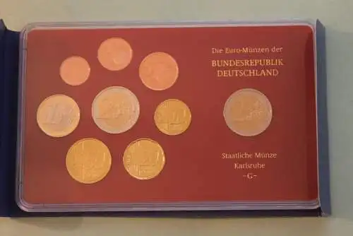 Deutschland, Kursmünzensatz Euro-Münzen, Spiegelglanz (PP) 2007, G