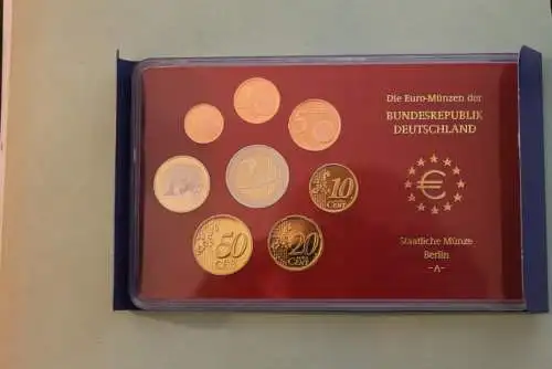 Deutschland, Kursmünzensatz Euro-Münzen, Spiegelglanz (PP) 2004, A