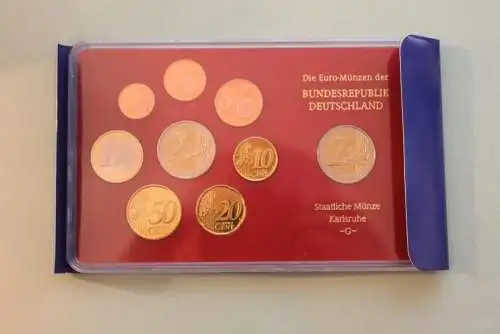 Deutschland, Kursmünzensatz; Euro-Umlaufmünzenserie 2006 G, Spiegelglanz (PP)