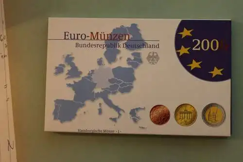 Deutschland, Kursmünzensatz; Euro-Umlaufmünzenserie 2006 J, Spiegelglanz (PP)