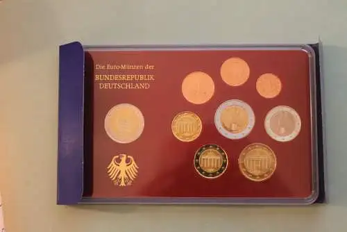 Deutschland, Kursmünzensatz; Euro-Umlaufmünzenserie 2006 J, Spiegelglanz (PP)