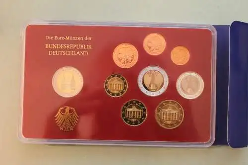 Deutschland, Kursmünzensatz; Euro-Umlaufmünzenserie 2006 D, Spiegelglanz (PP)