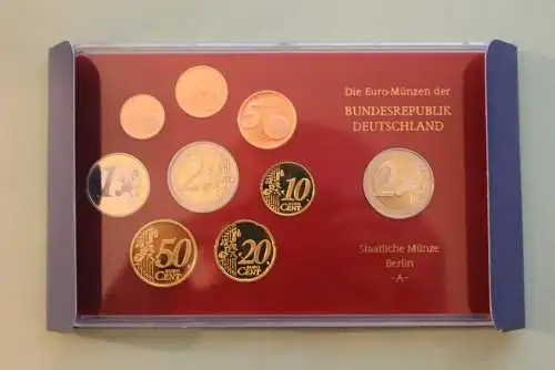 Deutschland, Kursmünzensatz; Euro-Umlaufmünzenserie 2006 A, Spiegelglanz (PP)