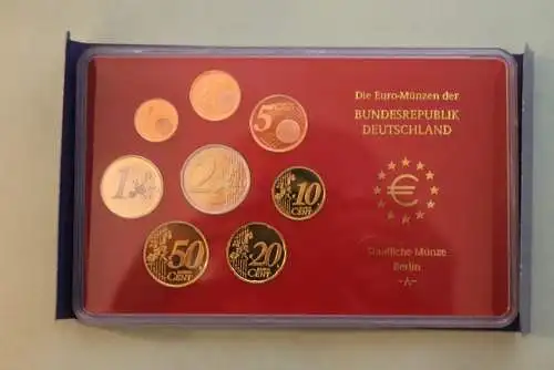 Deutschland, Kursmünzensatz; Euro-Umlaufmünzenserie 2005 A, Spiegelglanz (PP)