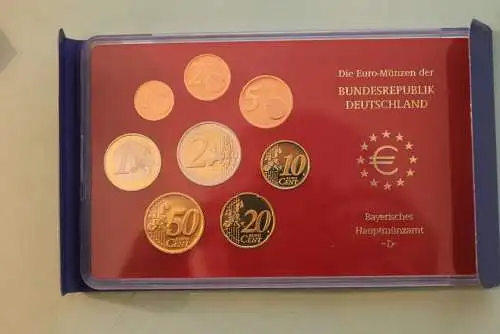 Deutschland, Kursmünzensatz; Euro-Umlaufmünzenserie 2004 D, Spiegelglanz (PP)