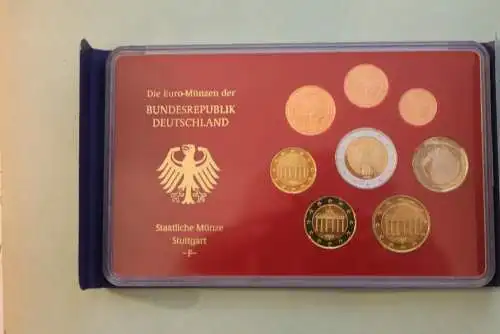 Deutschland, Kursmünzensatz; Euro-Umlaufmünzenserie 2003 F, Spiegelglanz (PP)