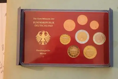 Deutschland, Kursmünzensatz; Euro-Umlaufmünzenserie 2003 J, Spiegelglanz (PP)