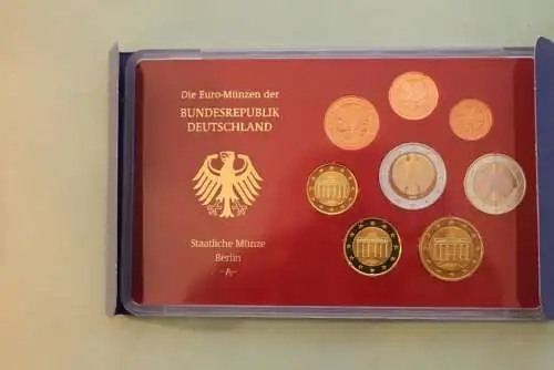 Deutschland, Kursmünzensatz; Euro-Umlaufmünzenserie 2003 A, Spiegelglanz (PP)