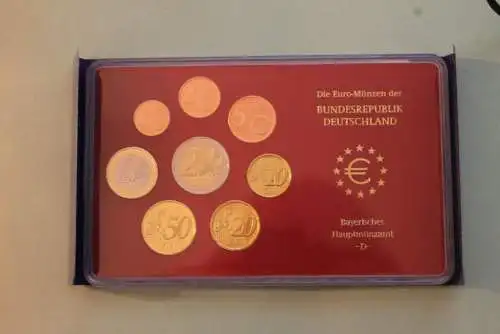 Deutschland, Kursmünzensatz; Euro-Umlaufmünzenserie 2003 D, Spiegelglanz (PP)