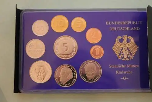 Deutschland, Kursmünzensatz; Umlaufmünzenserie 1999 G, Spiegelglanz (PP)