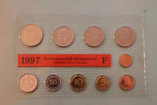 Deutschland, Kursmünzensatz Stempelglanz (stg), 1997 F