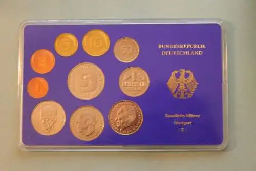 Deutschland, Kursmünzensatz Spiegelglanz (PP), 1984, F