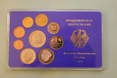 Deutschland, Kursmünzensatz Spiegelglanz (PP), 1976, D