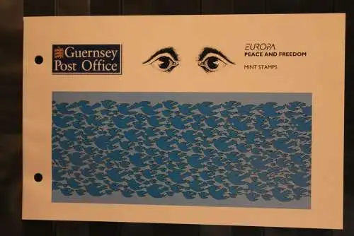 Großbritannien - Guernsey Europa 1995; Folder mit MiNr. 670-91; MNH; Lochung bitte lesen