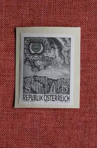 Österreich Schwarzdruck "Herr des Regenbogens" 1990 von Robert Zeppel-Sperl