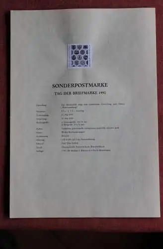 Österreich Schwarzdruck Tag der Briefmarke 1990 auf Schwarzdruckblatt