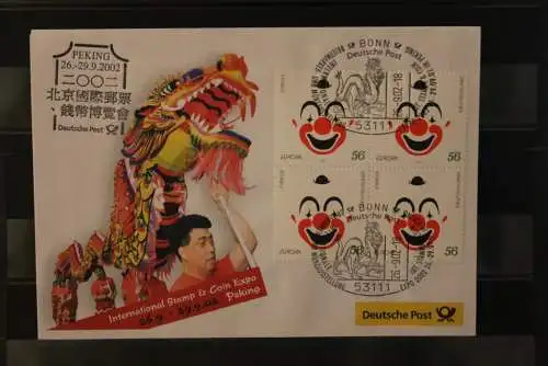 Messebrief Deutsche Post: International Stamp & Coin Expo 2002 Peking