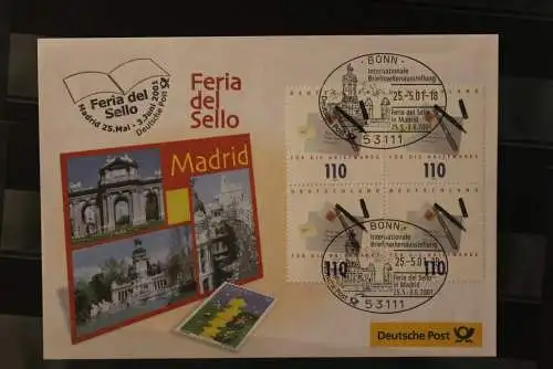 Messebrief Deutsche Post: Feria del Sello  2001 Madrid