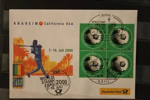 Messebrief Deutsche Post: World Stamp Expo Anaheim 2000, USA