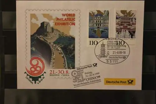 Messebrief Deutsche Post: CHINA 1999 World Philatelic Exhibition