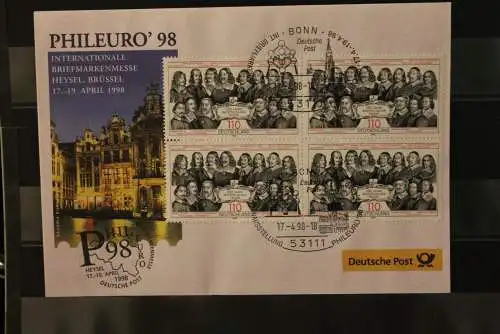 Messebrief Deutsche Post: PHILEURO '98 Brüssel