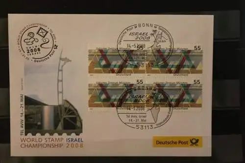 Messebrief Deutsche Post: WORLD STAMP CHAMPIONSHIP 2008 Tel Aviv