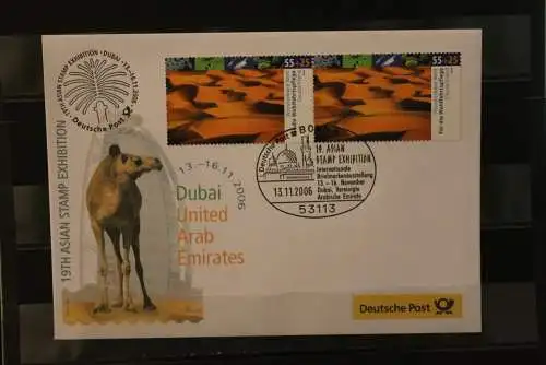 Messebrief Deutsche Post: 19TH ASIAN STAMP EXHIBITION Dubai 2006