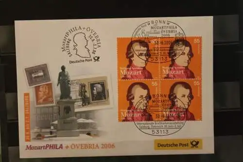 Messebrief Deutsche Post: MozartPHILA + ÖVEBRIA 06, Salzburg 2006