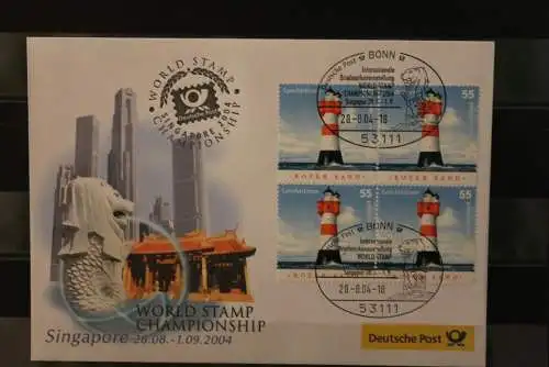 Messebrief Deutsche Post: World Stamp Championship Singapore 2004