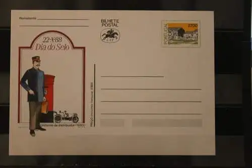 Portugal, Ganzsache Tag der Briefmarke 1988, ungebraucht