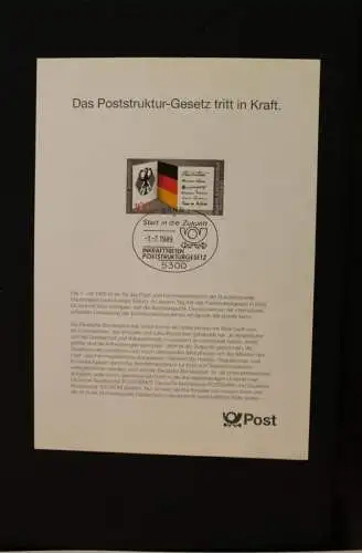 Deutschland; Das Poststruktur-Gesetz tritt in Kraft, Gedenkblatt des Post 1989