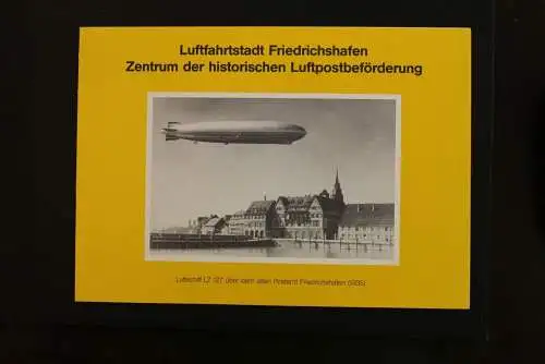 Deutschland;Luftfahrtstadt Friedrichshafen-Zentrum der historischen Luftpostbeförderung;Klappkarte der Bundespost 1991