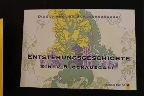 Entstehungsgeschichte einer Blockausgabe; Folder der Bundesdruckerei und Deutsche Post