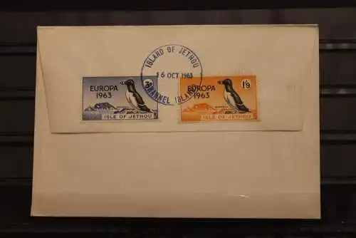 Isle of Jethou; EUROPA 1963, 2 Werte, gezähnt, FDC; lesen