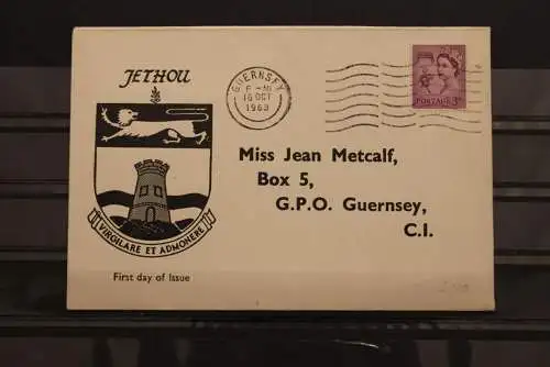 Isle of Jethou; EUROPA 1963, 2 Werte, gezähnt, FDC; lesen