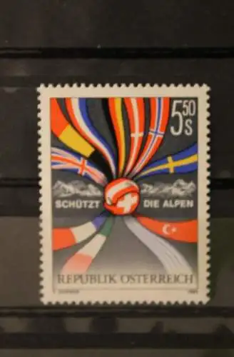 Gemeinschaftsausgabe CH-A "Schützt die Alpen", Österreich, gebraucht und MNH