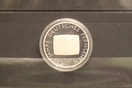 Bundesrepublik Deutschland; 10 Euro; 2002; 50 Jahre Deutsches Fernsehen,  Silber; PP; Jäger-Nr. 496