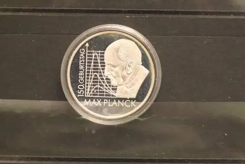 Bundesrepublik Deutschland; 10 Euro; 2008; Max Planck, Silber; PP; Jäger-Nr. 535