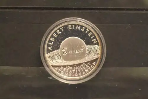 Bundesrepublik Deutschland; 10 Euro; 2005; Albert Einstein, Silber; PP; Jäger-Nr. 514