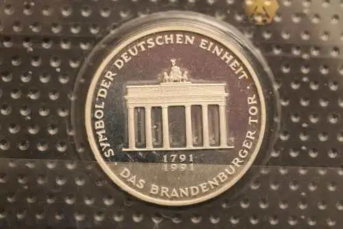 Deutschland, 1991, Brandenburger Tor, 10 DM,  Silber, PP, Jäger-Nr. 452