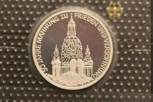 Bundesrepublik Deutschland; 10 Deutsche Mark; 1995; Frauenkirche Dresden, Silber; PP; Jäger-Nr. 460