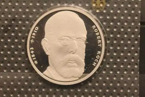 Bundesrepublik Deutschland; 10 Deutsche Mark; 1993/94; Robert Koch, Silber; PP; Jäger-Nr. 456