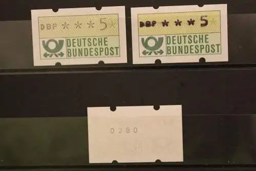 Deutschland, ATM 1981, verschobener Unterdruck, daher heller, mit Zählnummer