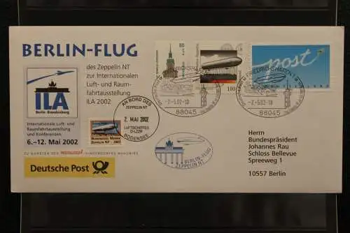 Deutschland 2004; Berlin-Flug des Zeppelin NT;  D-LZZR  zur ILA; mit Einleger